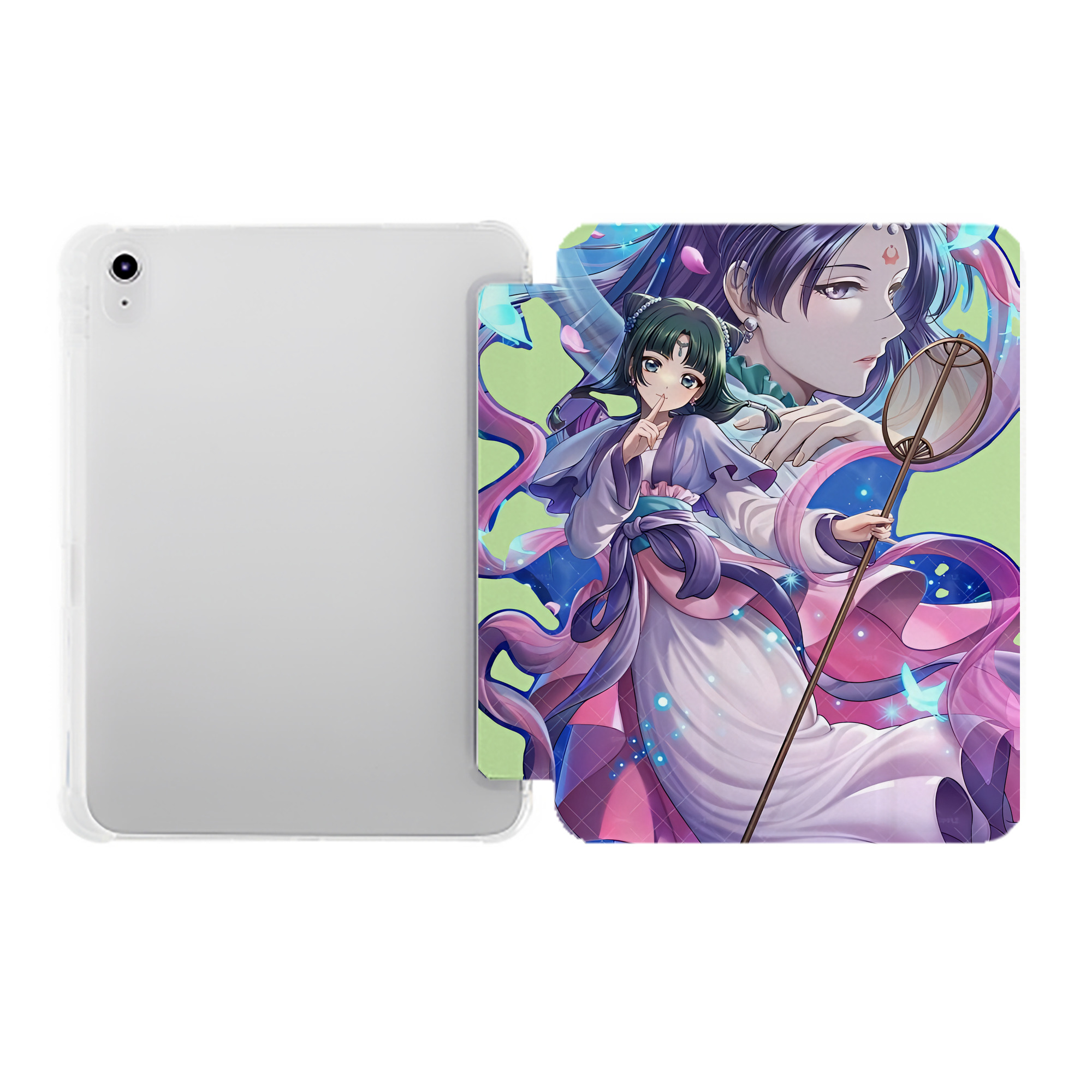（画像用） 薬屋のひとりごと The Apothecary Diaries IPad ケース ペン収納付き 三つ折りスタンド PUレザー×シリコン 対応機種9.5/10.5/10.9インチ